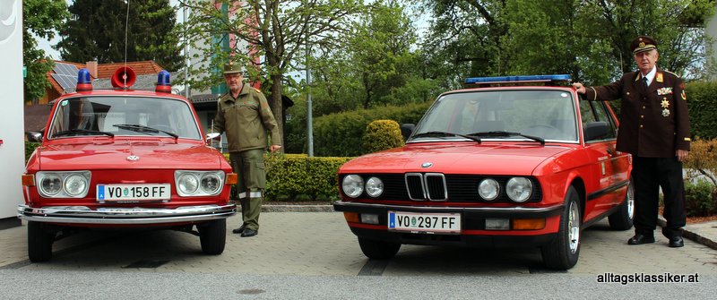 Landesfeuerwehrrat Engelbert Huber, Ehrenlandesfeuerwehrrat und Ehrenkommandant Erwin Draxler Senior 